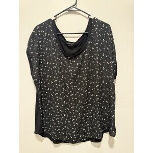 Torrid Women's Blouse black With White Stars Size 2 Harper
